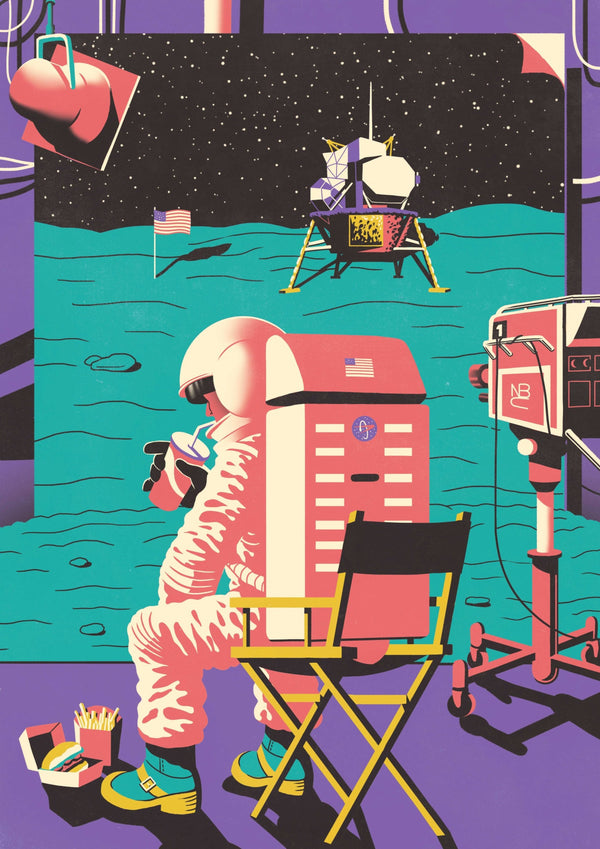 Moon Landing Outtakes | Original Illustration Poster, Digital Print
